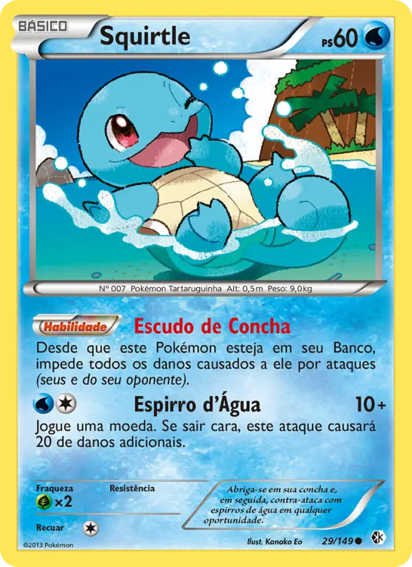 Carta Squirtle, número 29/149 da coleção Fronteiras Cruzadas