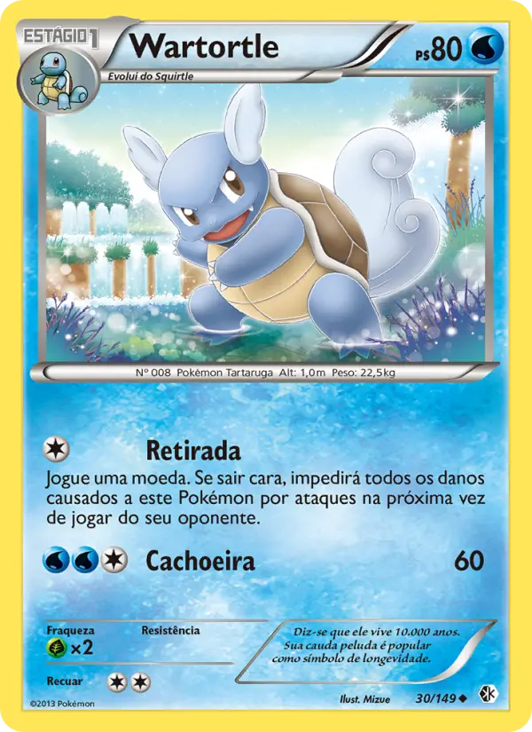 Carta Wartortle, número 30/149 da coleção Fronteiras Cruzadas