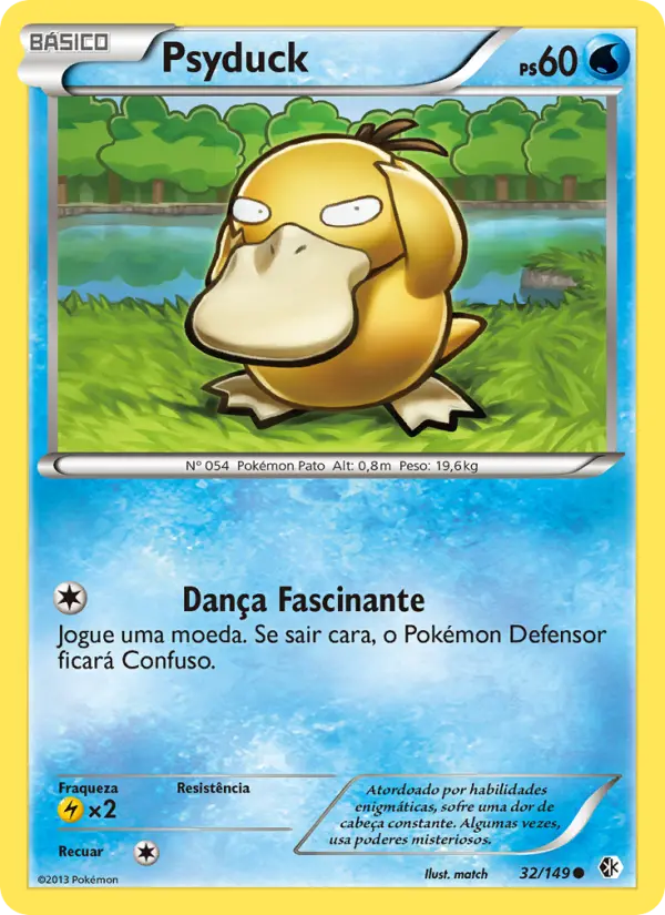 Carta Psyduck, número 32/149 da coleção Fronteiras Cruzadas
