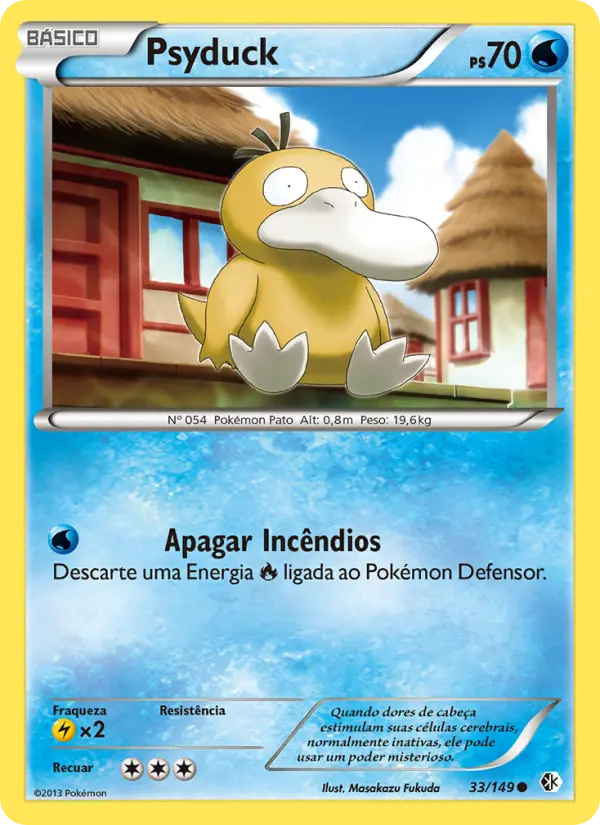 Carta Psyduck, número 33/149 da coleção Fronteiras Cruzadas