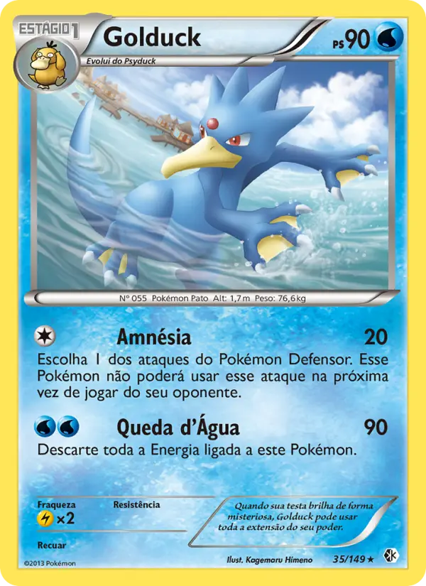 Carta Golduck, número 35/149 da coleção Fronteiras Cruzadas