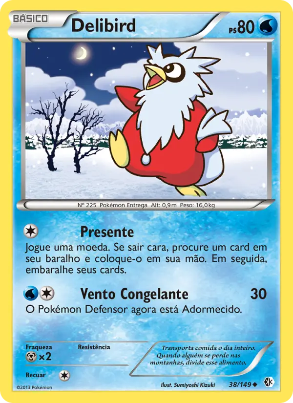 Carta Delibird, número 38/149 da coleção Fronteiras Cruzadas