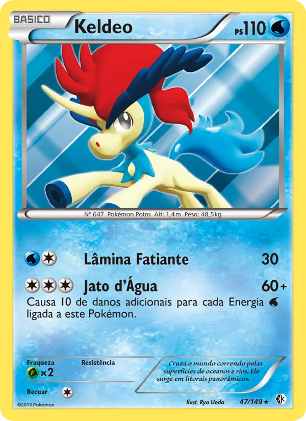 Carta Keldeo, número 47/149 da coleção Fronteiras Cruzadas