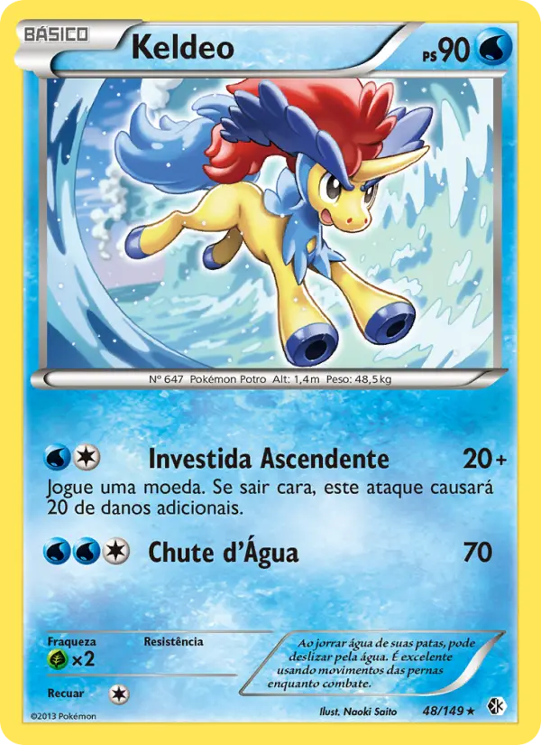 Carta Keldeo, número 48/149 da coleção Fronteiras Cruzadas