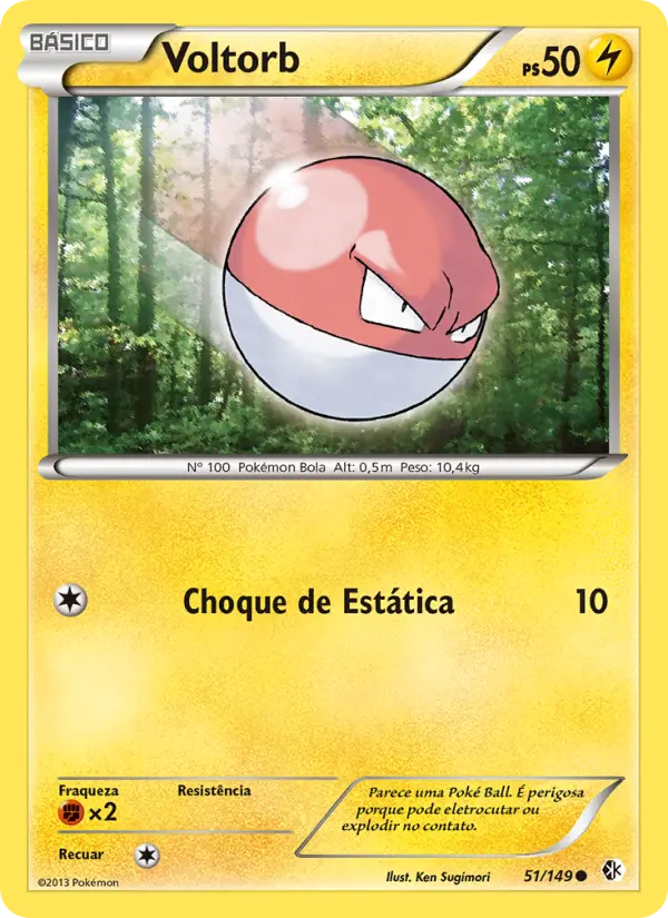 Carta Voltorb, número 51/149 da coleção Fronteiras Cruzadas