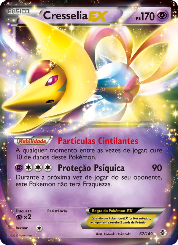 Carta Cresselia-EX, número 67/149 da coleção Fronteiras Cruzadas
