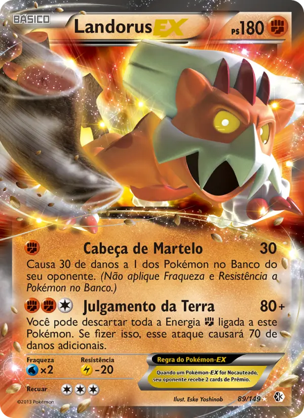 Carta Landorus-EX, número 89/149 da coleção Fronteiras Cruzadas