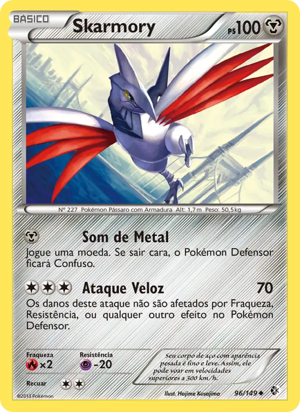 Carta Skarmory, número 96/149 da coleção Fronteiras Cruzadas