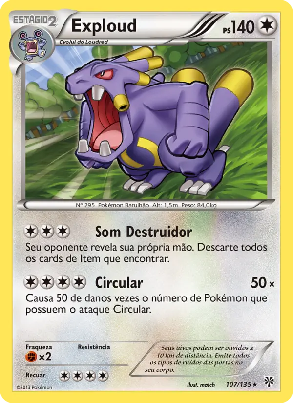 Carta Exploud, número 107/135 da coleção Tempestade de Plasma