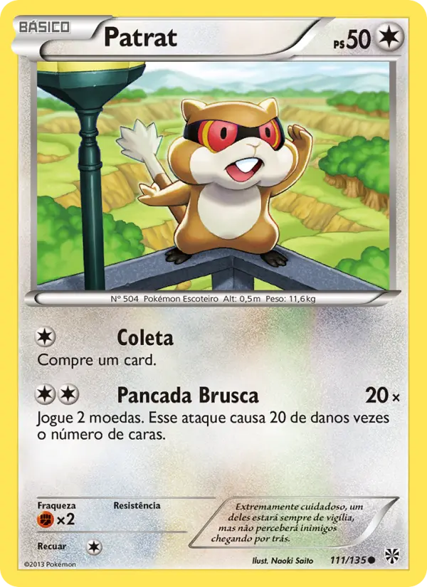 Carta Patrat, número 111/135 da coleção Tempestade de Plasma