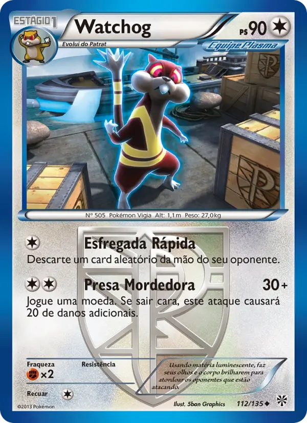 Carta Watchog, número 112/135 da coleção Tempestade de Plasma