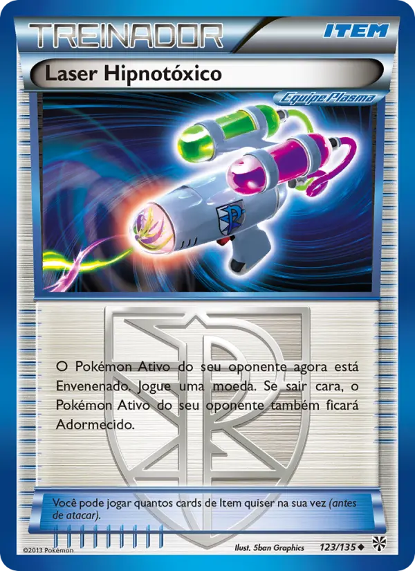 Carta Laser Hipnotóxico, número 123/135 da coleção Tempestade de Plasma