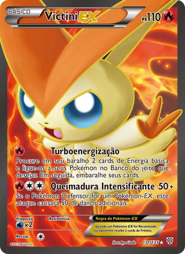 Carta Victini-EX, número 131/135 da coleção Tempestade de Plasma