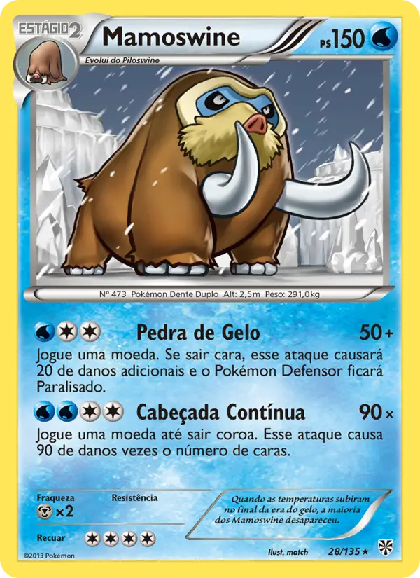 Carta Mamoswine, número 28/135 da coleção Tempestade de Plasma