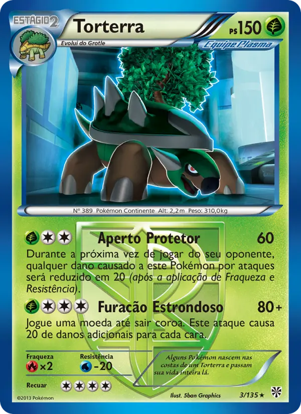 Carta Torterra, número 3/135 da coleção Tempestade de Plasma