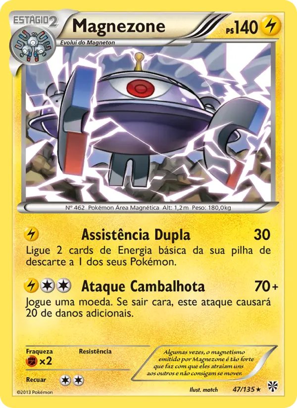Carta Magnezone, número 47/135 da coleção Tempestade de Plasma
