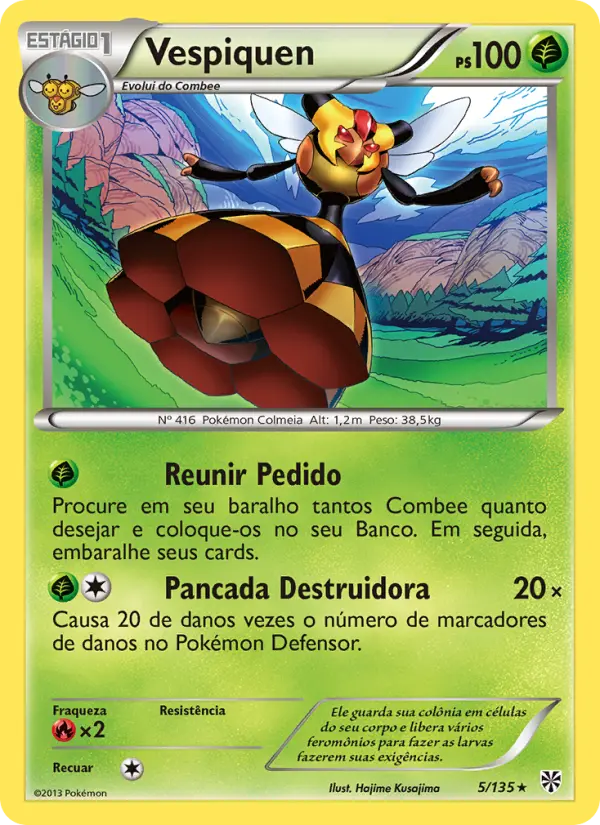 Carta Vespiquen, número 5/135 da coleção Tempestade de Plasma