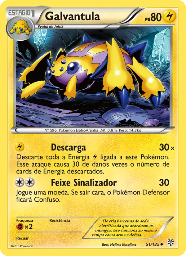 Carta Galvantula, número 51/135 da coleção Tempestade de Plasma