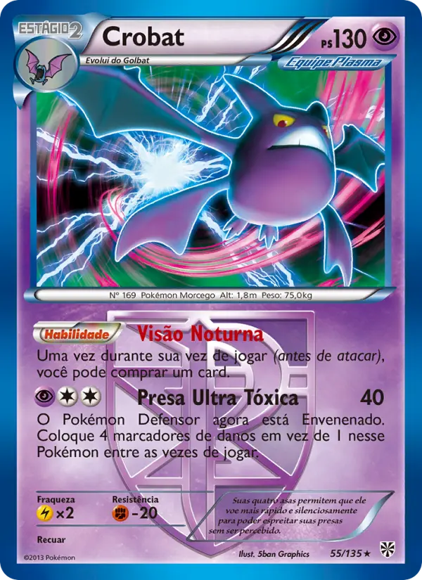 Carta Crobat, número 55/135 da coleção Tempestade de Plasma