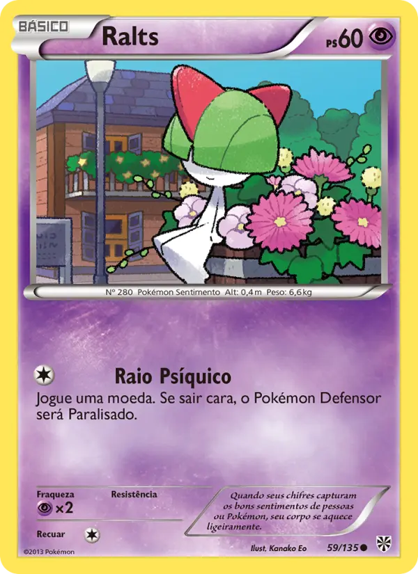 Carta Ralts, número 59/135 da coleção Tempestade de Plasma