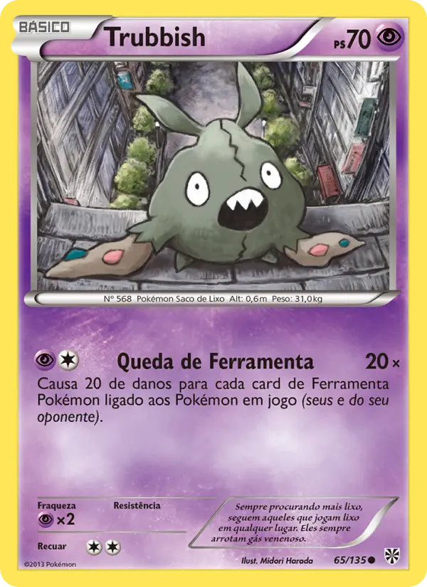 Carta Trubbish, número 65/135 da coleção Tempestade de Plasma