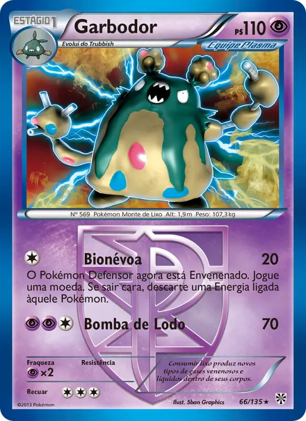 Carta Garbodor, número 66/135 da coleção Tempestade de Plasma