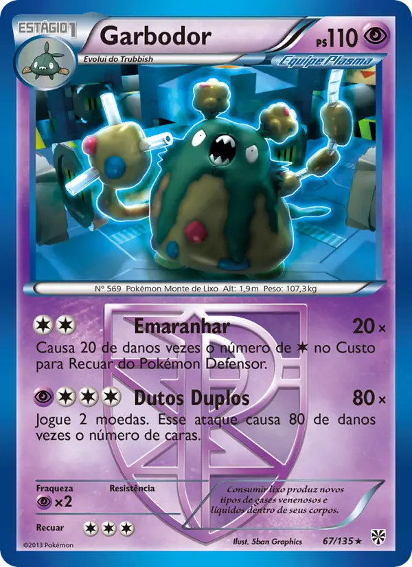 Carta Garbodor, número 67/135 da coleção Tempestade de Plasma