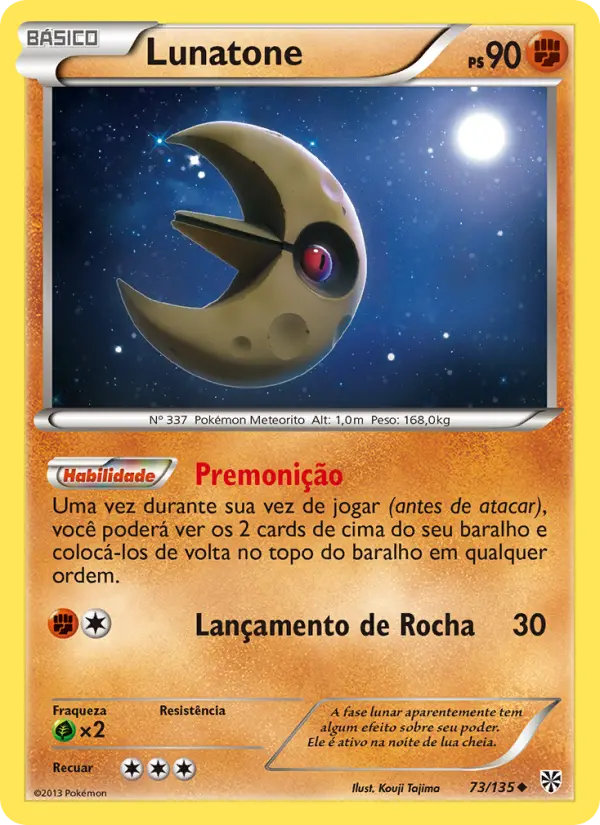 Carta Lunatone, número 73/135 da coleção Tempestade de Plasma
