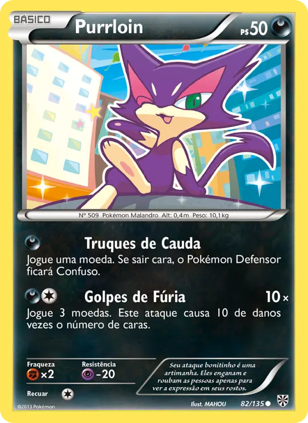 Carta Purrloin, número 82/135 da coleção Tempestade de Plasma
