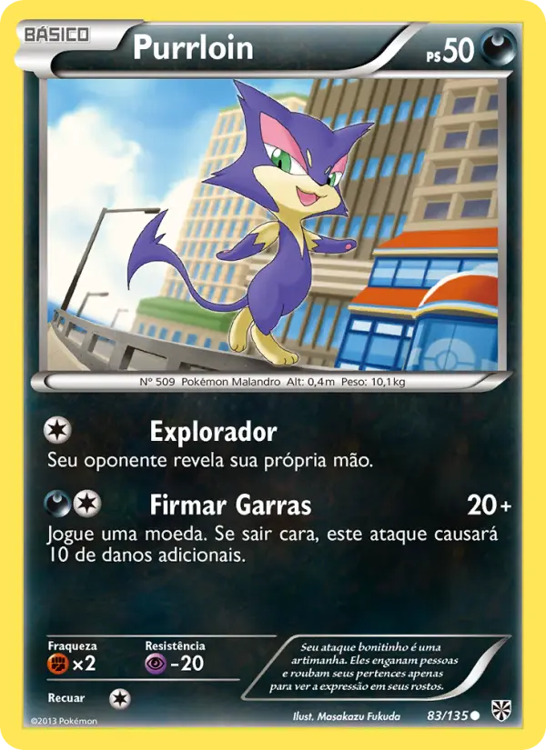 Carta Purrloin, número 83/135 da coleção Tempestade de Plasma