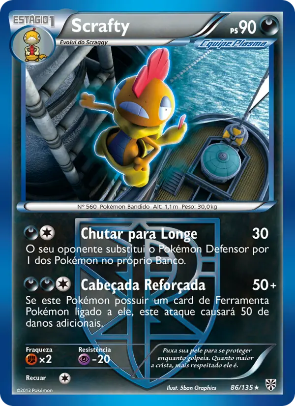 Carta Scrafty, número 86/135 da coleção Tempestade de Plasma
