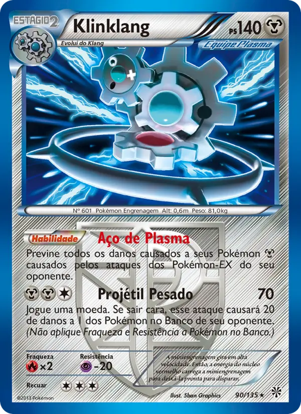 Carta Klinklang, número 90/135 da coleção Tempestade de Plasma