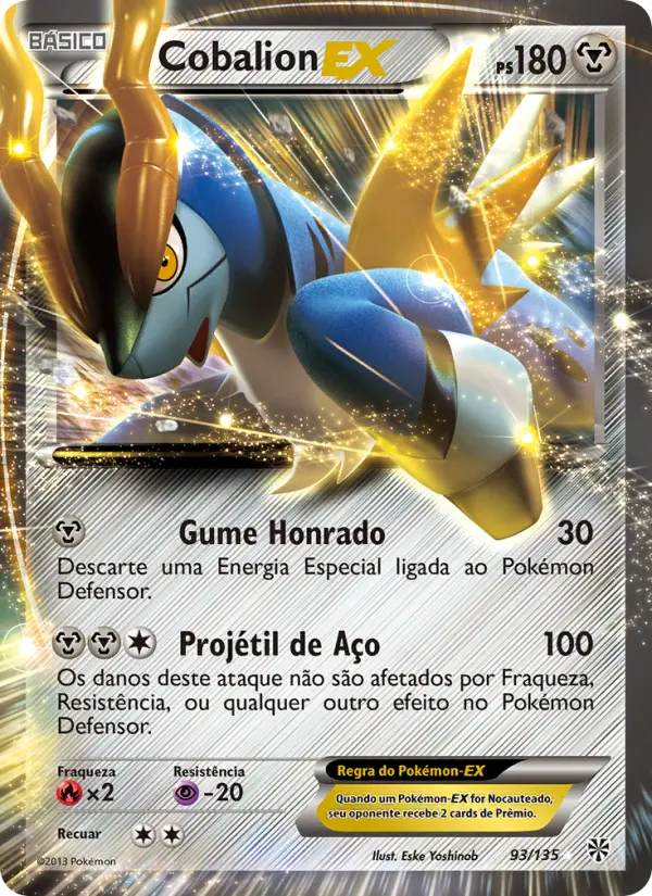 Carta Cobalion-EX, número 93/135 da coleção Tempestade de Plasma