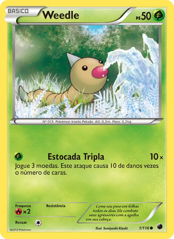Carta Weedle, número 1/116 da coleção Congelamento de Plasma
