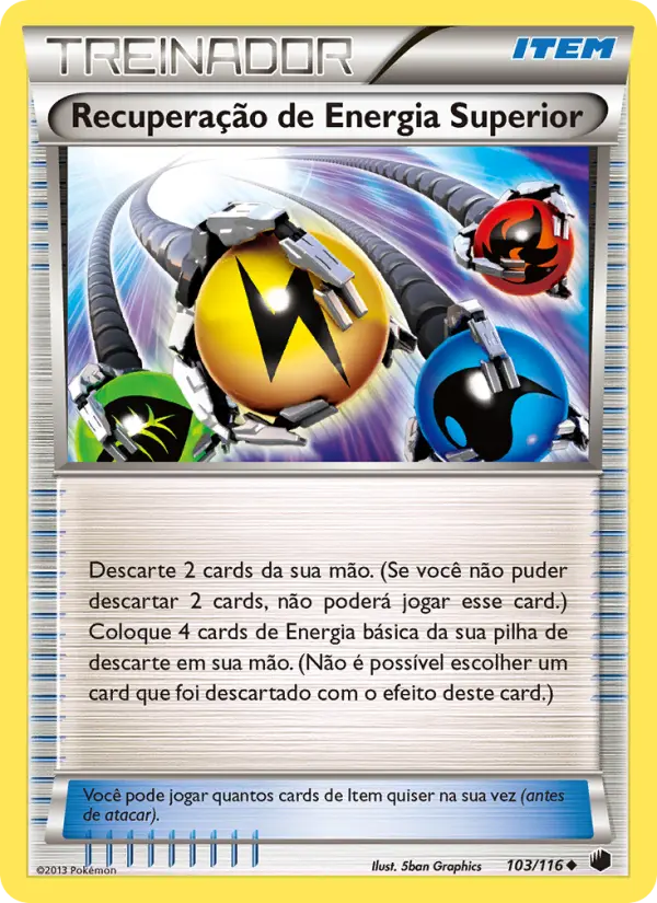 Carta Recuperação de Energia Superior, número 103/116 da coleção Congelamento de Plasma