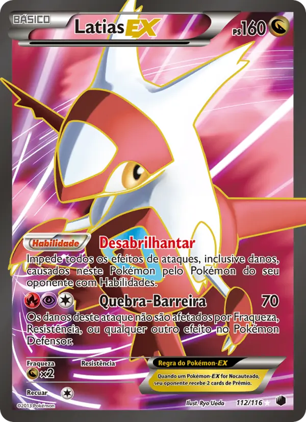 Carta Latias-EX, número 112/116 da coleção Congelamento de Plasma
