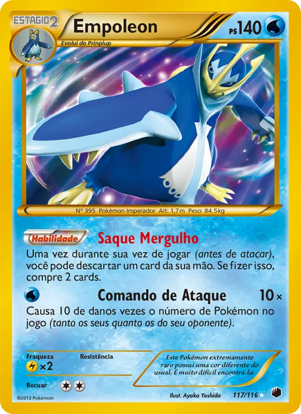 Carta Empoleon, número 117/116 da coleção Congelamento de Plasma