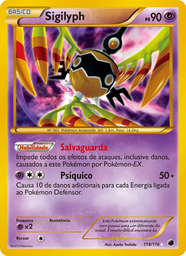 Carta Sigilyph, número 118/116 da coleção Congelamento de Plasma