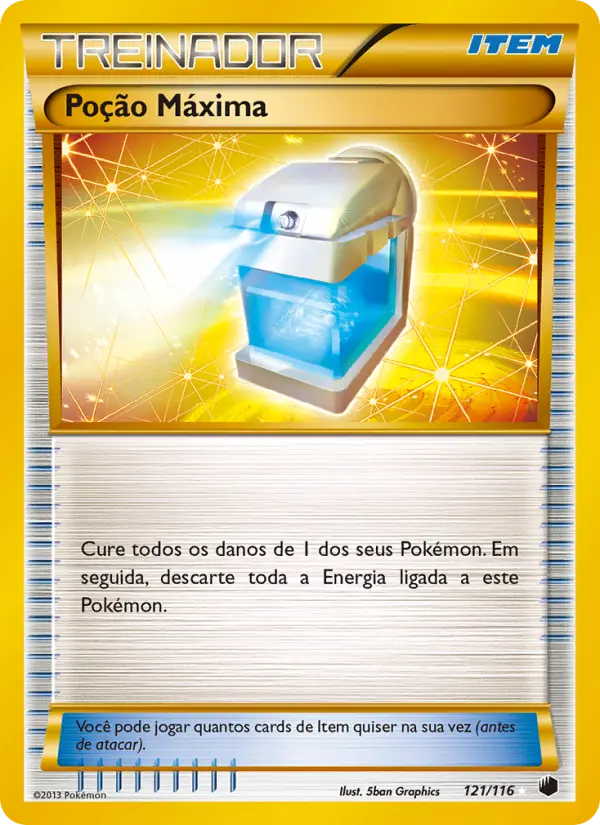 Carta Poção Máxima, número 121/116 da coleção Congelamento de Plasma