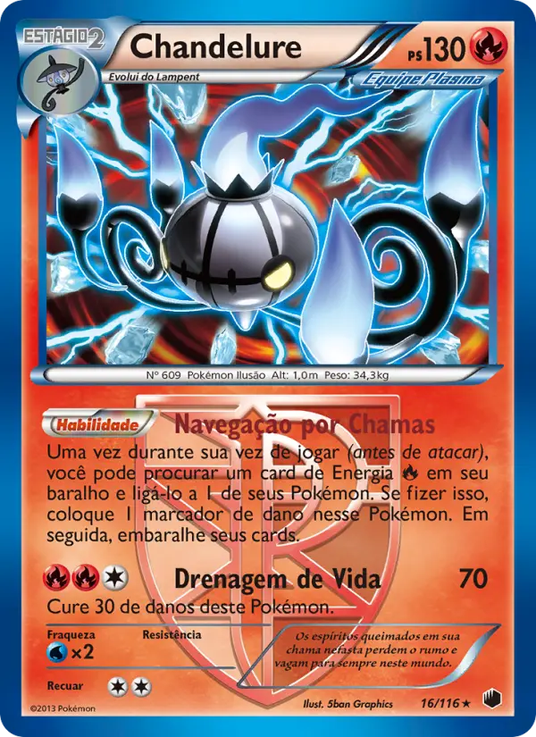 Carta Chandelure, número 16/116 da coleção Congelamento de Plasma