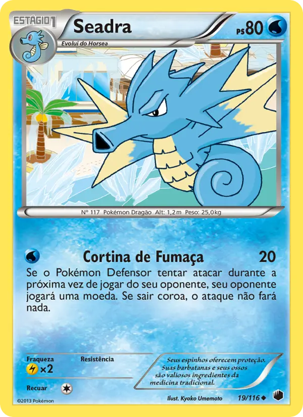 Carta Seadra, número 19/116 da coleção Congelamento de Plasma