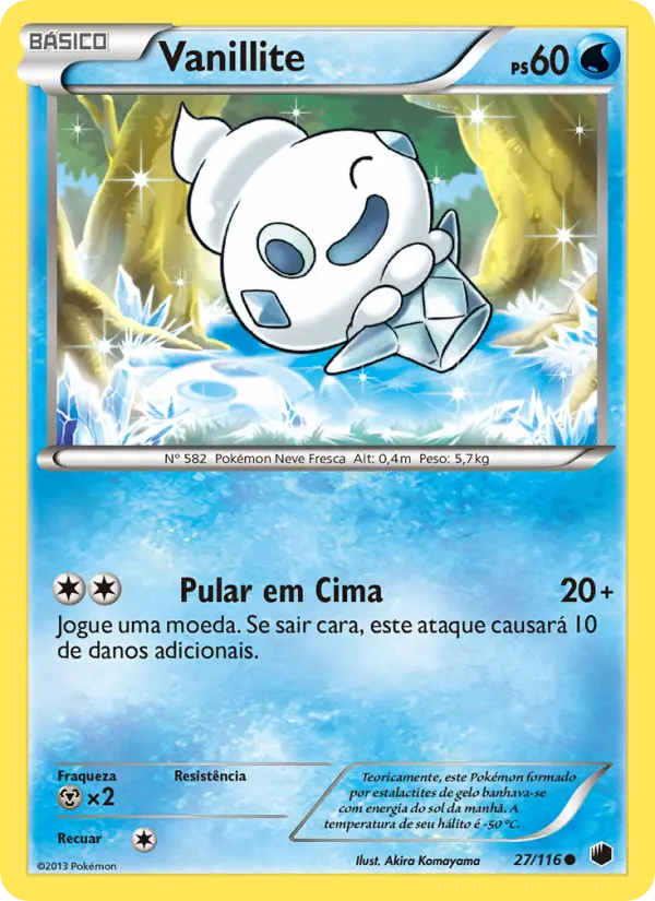 Carta Vanillite, número 27/116 da coleção Congelamento de Plasma