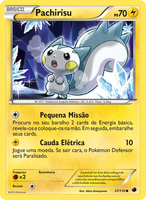 Carta Pachirisu, número 37/116 da coleção Congelamento de Plasma