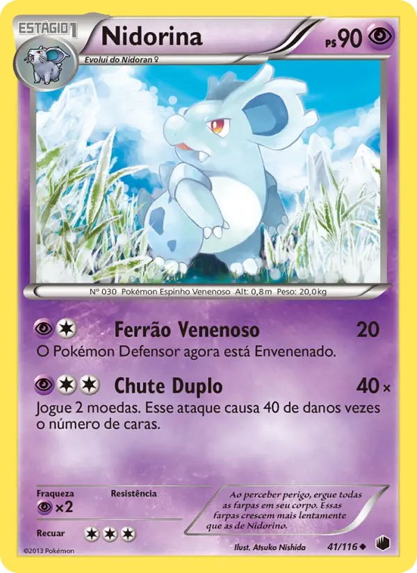 Carta Nidorina, número 41/116 da coleção Congelamento de Plasma