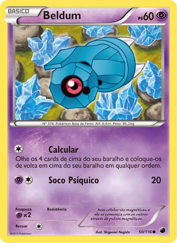 Carta Beldum, número 50/116 da coleção Congelamento de Plasma