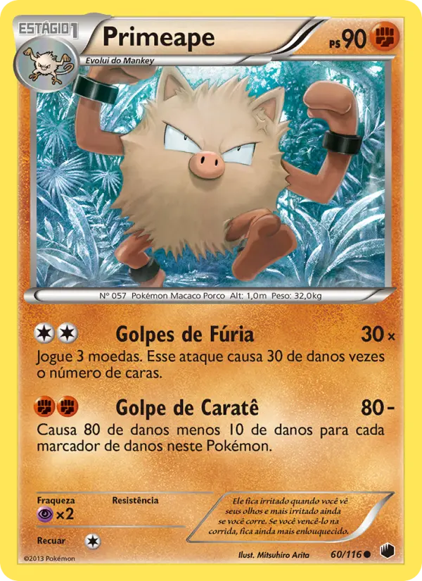 Carta Primeape, número 60/116 da coleção Congelamento de Plasma