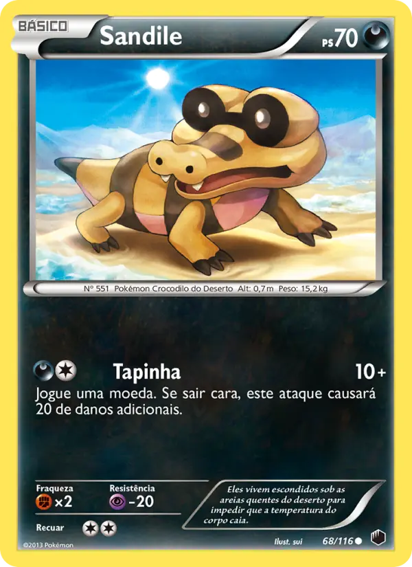 Carta Sandile, número 68/116 da coleção Congelamento de Plasma
