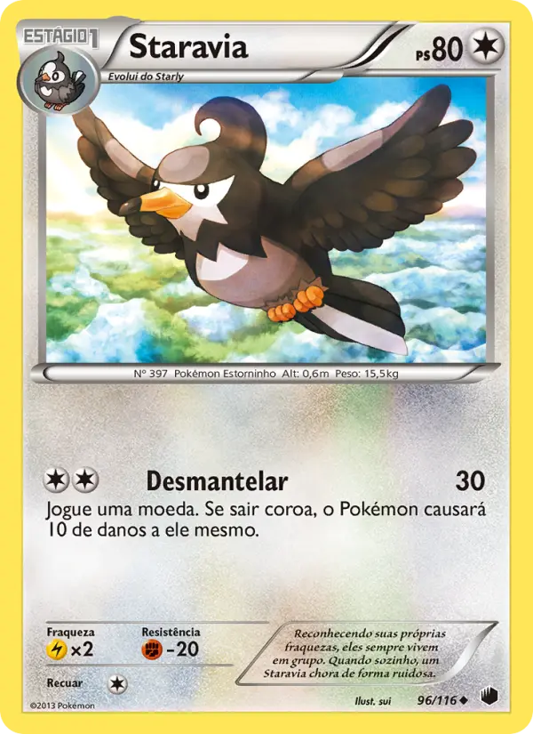 Carta Staravia, número 96/116 da coleção Congelamento de Plasma