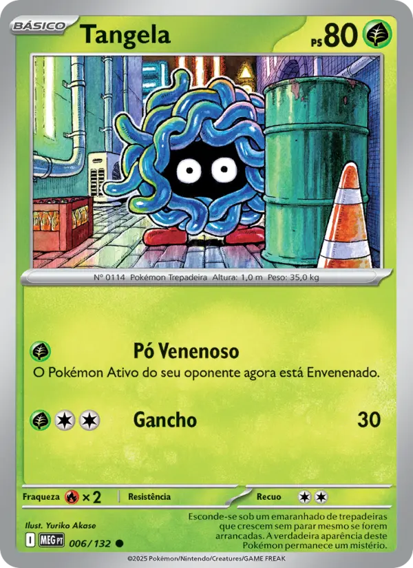 Carta Tangela, número 006/132 da coleção Megaevolução