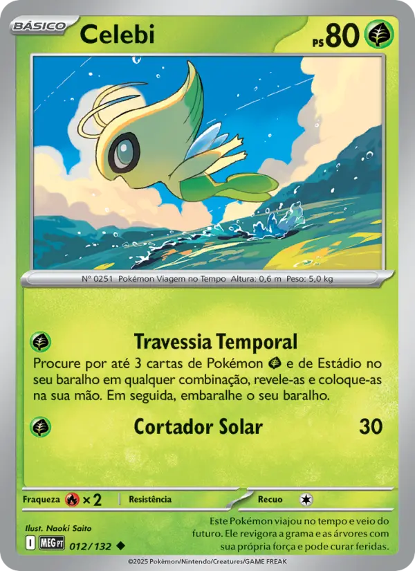 Carta Celebi, número 012/132 da coleção Megaevolução